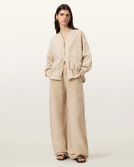 Jett Wide Leg Linen Blend Pants