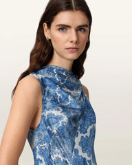 Prue Draped Asymmetric Midi Dress