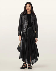 Jax Pleated Midi Skirt