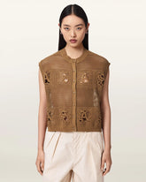 Kyra Crochet Cotton Waistcoat