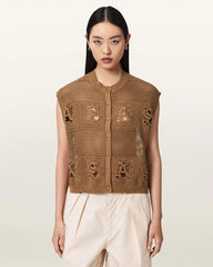 Kyra Crochet Cotton Waistcoat