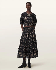 Talia Printed Midi Skirt