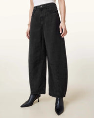 Jett Barrel Leg Linen Blend Pants