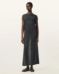 Kaito Jacquard Sleeveless Maxi Dress