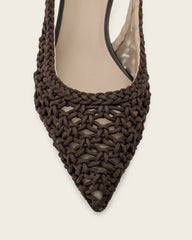 Violet Slingback Pointed Toe Heels