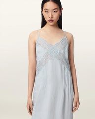 Samia Linen Lace Midi Dress