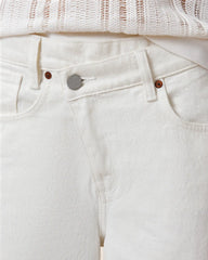 Aki Crossover Wide Leg Denim Jeans