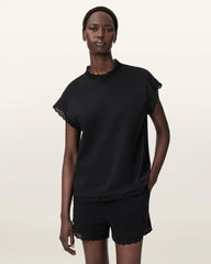 Lele Lace Trim Cotton Tank Top