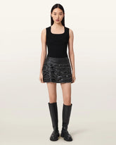 Emara Leather Mini Skirt