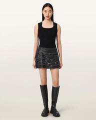 Emara Leather Mini Skirt