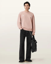 Emblem Crew Neck Cotton Sweatshirt