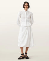 Nia Draped Midi Skirt