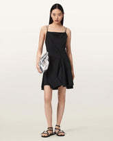 Claire Asymmetrical Draped Mini Dress