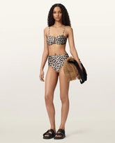 Court Strapless Animal Print Bikini Top