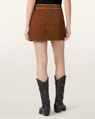 Alice Suede Studded Mini Skirt