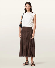 Asal Ruched Maxi Skirt