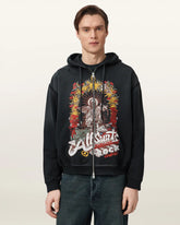 Roque Zip Up Graphic Hoodie