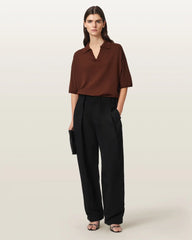 Bern Short Sleeve Woven Wool Polo