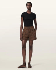 Amelie Mid Rise Relaxed Lace Shorts