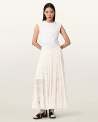 Eva Tiered Midi Skirt