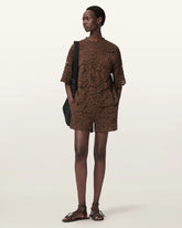 Amelie Mid Rise Relaxed Lace Shorts