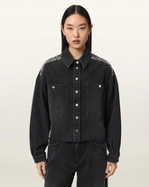 Nicky Studded Boxy Denim Jacket