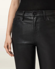 Haldan Leather Bootcut Pants
