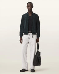 Morten Relaxed Fit Suede Bomber Jacket
