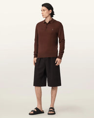 Mode Merino Long Sleeve Ramskull Polo Shirt