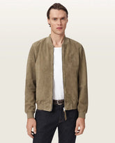 Morten Relaxed Fit Suede Bomber Jacket