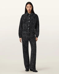 Blake Wide Leg Leopard Print Jeans