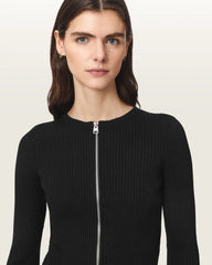 Cruz Dual Zip Ribbed Cardigan