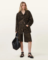 Willow Leopard Print Denim Jacket