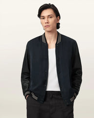 Taishi Leather Varsity Bomber Jacket