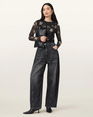 Caia Floral Mesh Top