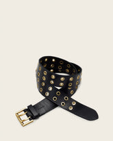 Nyla Double Eyelet Leather Belt