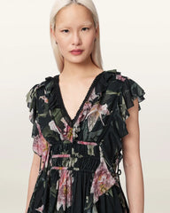 Canto Printed Ruffle Tiered Top