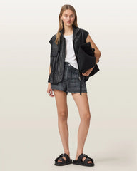 Tyler Wide Leg Illusion Of Denim Shorts