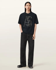 Scale Cropped Graphic T-Shirt