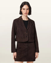 Apton High Waisted Suede Blazer
