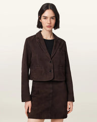Apton High Waisted Suede Blazer