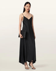 Leona V-Neck Maxi Slip Dress