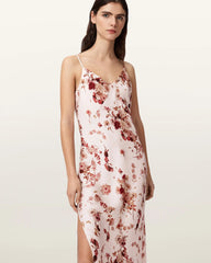 Melody Floral Silk Blend Midi Slip Dress.