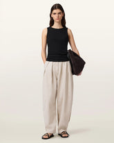 Becca Barrel Leg Denim Camo Pants