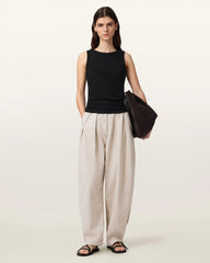 Becca Barrel Leg Denim Camo Pants