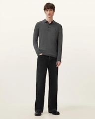 Mode Merino Long Sleeve Ramskull Polo Shirt