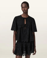 Lillith Embroidered Short Sleeve Top