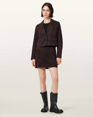 Apton High Waisted Suede Blazer
