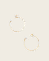 Hazel Pearl Hoop Earrings