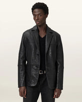 Shadwell Single Breasted Leather Blazer